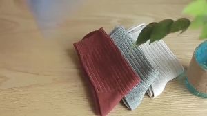 COMBO 5 đôi tất gân trơn cao cổ  phong cách Vintage dành cho bạn nữ