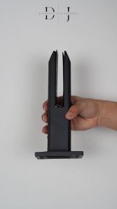 Spigot Kotak Hitam Jumbo 230 mm Stainless Steel 304 (Tiang Railing)(Braket)(Kaki Jepit)