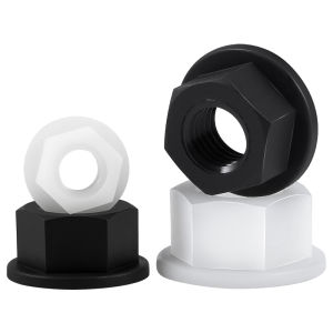 BAIRUITE | Nylon Flange Nut Hex Anti-Slip Washer Locking Plastic Screw Cap