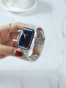 Soft Letter Silicone Strap For apple watch series 10 9 8 7 6 5 4 SE band 41mm 45mm 44mm 46mm 42mm 38mm 40mm Bracelet for apple watch ultra 2 49mm strap