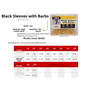 High Carbon Steel Gold Sleeve Fishing Hook Sharp Barbs For Crucian Carp