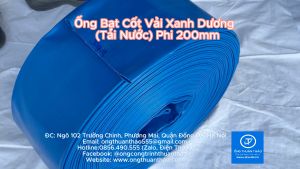 Ống Bạt Cốt Dù Phi 200 Xanh Dương Bơm Nước - Ống Bơm Nước - Ống Thuận Thảo
