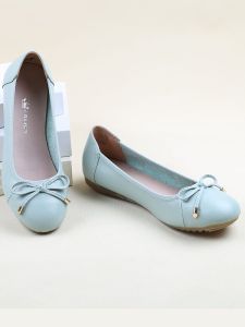 Comfortable Soft Bottom Flat Heel Womens Shoes Casual Leather Bean Bean Shoes Slip-On round Toe Anti-Slip Daily Wear Footwear