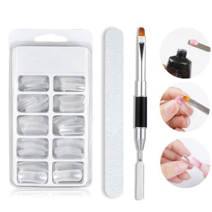 Poly Nail Gel Kit Tools For Extension Set Quick Builder Included Dual Forms Brush Clip UV Gel Polish Art Varnish Permanant