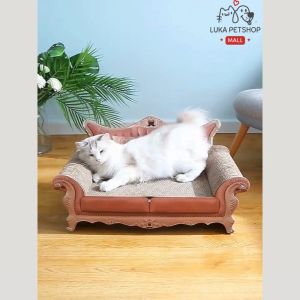 Luka😊พร้อมส่ง💯 ที่ฝนเล็บแมว กระดาษลูกฟูก แบบโซฟา ที่ข่วนเล็บแมว ที่ลับเล็บแมว ที่ลับเล็บแมว ของเล่นแมว เฟอร์นิเจอร์แมว โซฟาลับเล็บแมว