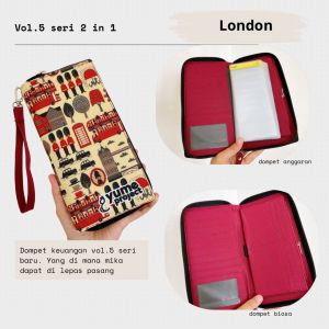 Dompet wanita pengatur keuangan Yumeproject vol 5 seri 2in1 dompet pintar wallet organizer
