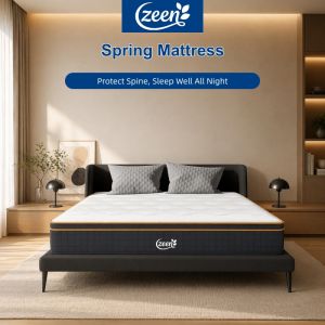Zeen 8.1 Inch Spring Mattress Independent Roll Wrap Spring Mattress Thick Latex Mattress Comfortable Foam Bed Memory Mattress Single/Double/Queen/King