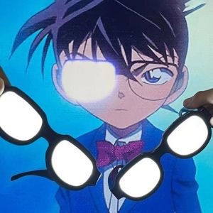 LED Technology Luminous Glasses Anime Detective Conan Funny Personality Performance Glasses Cosplay Props KTV Bar Party Decoration Children Adult Gifts