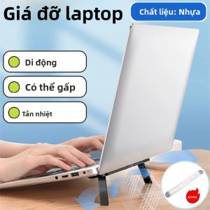 Có Thể Điều Chỉnh Máy Tính Xách Tay Di Động Hỗ Trợ Nâng Giá Đỡ Làm Mát Tự Dính Vô Hình Gấp Chân Đế Laptop Cho Máy Tính Bảng & Laptop