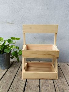 ชั้นไม้สนสำหรับวางต้นไม้  ชั้นวางหอมกระเทียม ชั้นวางเครื่องครัว วางกาแฟ ชั้นมินิมอล ผลิตในไทย