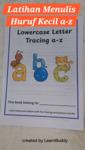 Hardcopy Printed Worksheet Lowercase Alphabet Letter Tracing |Preschool Handwriting Kids Ages 3–6