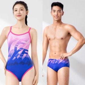 New Arrival Couples Racing Swimwear Yingfa Chlorine Resistant Breathable Athletes Training Swimsuit