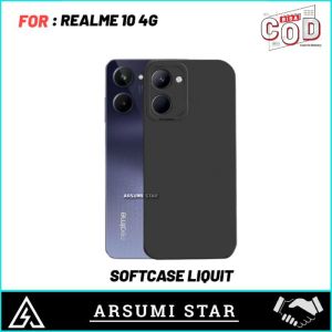 PROMO CASE REALME 10 4G PROTECT CAMERA SOFTCASE SLIM BLACK MATTE CASE LIQUIT SILIKON LIQUIT CASING LIQUIT