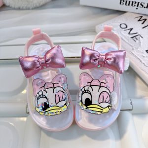 Giày Sandal Nữ Em Kiểu Dáng Mùa Hè Mềm Mại Thời Trang Giày Đi Biển Giày Đế Bằng Cho Trẻ Em Dễ Dài Dài Đến Cổ Tay