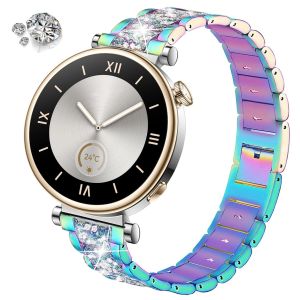 18mm Stainless Steel Diamond Strap For Xiaomi Watch S4 41mm Metal Band For Huawei Watch GT 6 5 4 41mm GT5Pro 42mm 5 42mm Correa