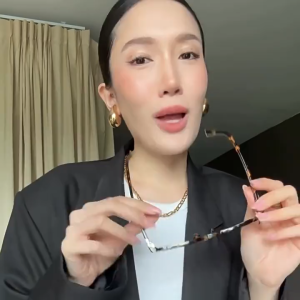 Kacamata Hitam Persegi Panjang Retro Kacamata Anti Radiasi wanita