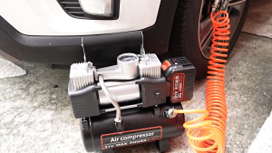 Máy nén khí chạy pin 21Vmáy nén khí không dầu mini 40L/minmáy nén khí pin mini 3L- Pin lithium/bật lửa thuốc lá ô tô