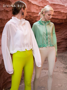 Divina Blu Sydney Series Yoga Outerwear Fitness Sunscreen Clothing Large Brim Separation Design Breathable Moisture Wicking