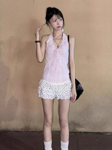 Áo Vest Dây Cổ Áo Vest Cổ Chữ V Mùa Hè Cho Nữ Áo Vest Kẻ Caro Ôm Vừa Vặn Áo Vest Đa Năng Áo Vest Phong Cách Công Sở Áo Vest Thoáng Khí