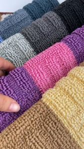 Thảm lau chân chống trượt hoạ tiết kẻ ngang 40x60cm