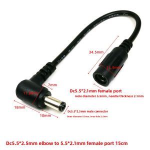 Right Angle DC Power Extension Cable 5.5*2.5/2.1MM 4.0*1.7 3.5*1.35 Pure Copper Material Audio Video Home Appliances Accessories