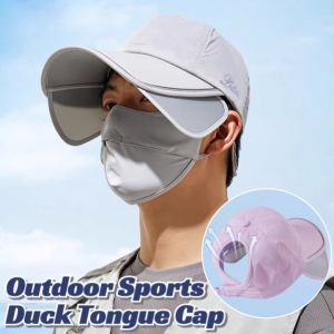 Outdoor Sports Duck Tongue Cap Large Brim Sun Hat Casual Empty Top Cap UV Protection Duck Tongue Hat