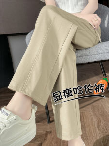 High Waist Casual Womens Pants Spring Autumn 2025 New Style Slimming Harem Carrot Pants Korean Version Commute Style