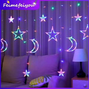 lampu raya klip klip panjang pelita hari raya decorations led strip light Deepavali Decorative items eid mubarak Ramadan decoration curtain fairy lights lampu kelip kelip klip kelap warna warni waterproof IP44 outdoor light 8 mode 220V EU plug