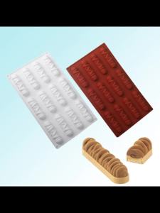 12 Cells Long Stripy Lines Winding Texture Design Mousse Cake Mold Chocolate Puff Mold Dessert Baking Tools Kitchen Bakeware