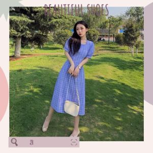 QDshop ชุดเดรสแขนตุ๊กตา เสื้อแฟชั่นผู้หญิง พร้อมความน่ารักสดใส ลายสก็อต และน่ารักๆๆ พลาดเด็ดขาด