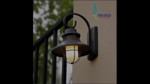 [RẺ - ĐẸP] Đèn vách đèn gắn tường ngoài trời phong cách Tân cổ điển HÂN BÁCH