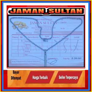 Kalung Rantai Emas Putih Asli ada nota dari toko