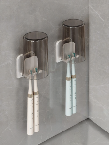 Auzzo | Family Bathroom Toothbrush Tumbler Rack Wall Mounted Drill-free