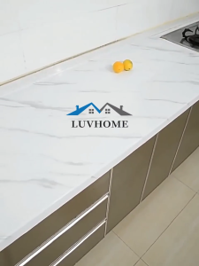LUVHOME 300x60CM Marble Wallpaper Kitchen Waterproof Oil Proof Wall Stickers PVC Self-Adhesive Table Sticker Big Living Room Decorate Sticker