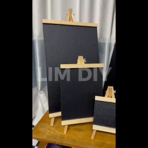 Bảng đen kèm giá vẽ bằng gỗ thông mini để bàn gấp gọn LIM DIY
