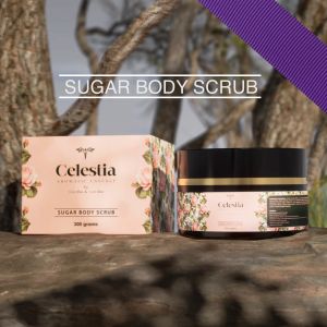 Celestia Aroma - Sugar Body Scrub - Beauty & Personal Care - Natural & Organic - Skin Smoothing & Softening - Size 300g