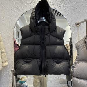 Unique Grey Hooded Quilted Lightweight Vest Jacket Womens Autumn Winter Small Size Cotton Clothes Fashion Commute Style