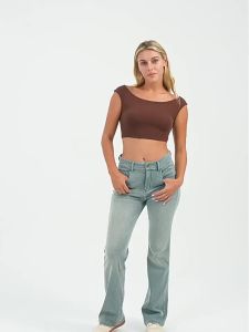 Quần Jeans Nữ Muyafei Vintage Cạp Cao Ống Loe Chất Liệu Denim Co Giãn Dáng Ôm Phong Cách Thường Ngày Cúc Cài Kiểu Dáng Y2K Thời Thượng Ống Quần Hơi Loe.