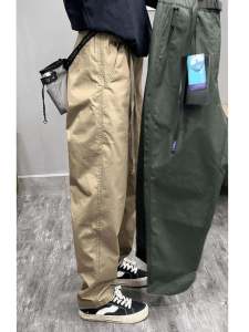 กางเกงขายาวทรงหลวมสไตล์ญี่ปุ่นลายสก็อตย้อนยุคสำหรับผู้ชาย กางเกงขายาวลำลองสไตล์ฤดูใบไม้ผลิและฤดูร้อน กางเกงขายาวลำลองที่หลากหลาย