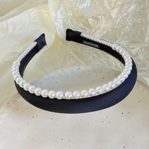 Elegant Gentle Pearl Hairband Womens High Hairline New 2025 Fashion Sensation Hair Clip Stylish Korean Style Hair Accessories