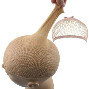 2 ชิ้นผม Nets เปิด/ปิดหมวกวิกผมตาข่ายถุงน่องหมวกทอผ้าวิกผม Hairnet สําหรับผู้หญิง