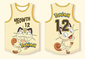 Bandai | Pokemon Snorlax 12 Basketball Jersey - Sleeveless Tank Top Anime Streetwear for Men Women Kids Breathable Summer Sports Vest