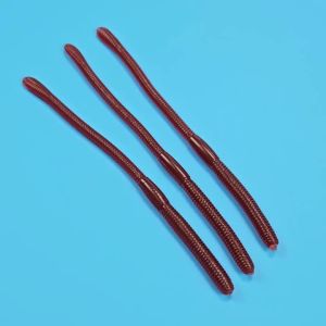 5Pcs/Pack Lifelike Fishy Smell Red Soft Lures Simulation Earthworm Red Worms Artificial Fishing Lures
