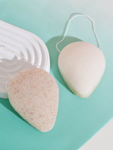 Natural Konjac Face Wash Sponge Walnut Seed Oil Absorbing Cleansing Blackhead Removal Soft Water Absorption Foaming Cleaning