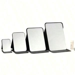 Compact Portable Foldable Makeup Mirror Travel-Friendly Stylish Desktop Tool for Students Boys & Girls