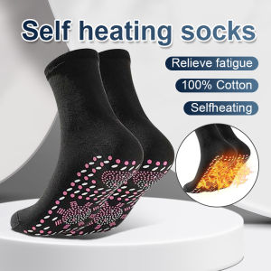 Magnetic Self-Heating Health Care Socks Tourmaline Magnetic Therapy Comfortable Breathable Massage Socks Sarung Stokin Aura Nano 艾草自发热袜子