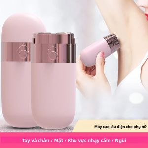 Máy Cạo Râu Điện Mini Dành Cho Nữ Máy Cạo Râu Cầm Tay Bikini Máy Cạo Lông Mặt Dành Cho Nữ Nách Chân - Chăm Sóc Cơ Thể Có Thể Sạc Lại