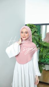 Hijab Instant Malay Jilbab Oval Non Pad Kerudung Isyana Oval Size M Jersey Premium