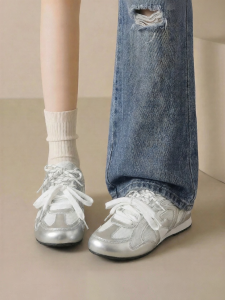 Agsdon | Silver Breathable Summer New Thick-soled Mesh Ballet-style Training Shoes