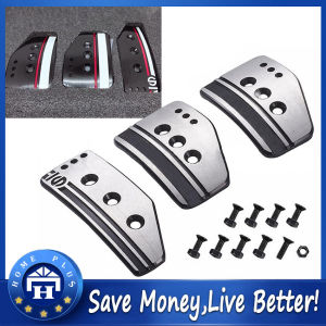 【Local delivery】 3pcs/set Aluminum Alloy Universal Car Sport Racing Pedals Non Slip Manual Brake Clutch Pad Covers Pad Need Drilling Alloy-Car-Pedal